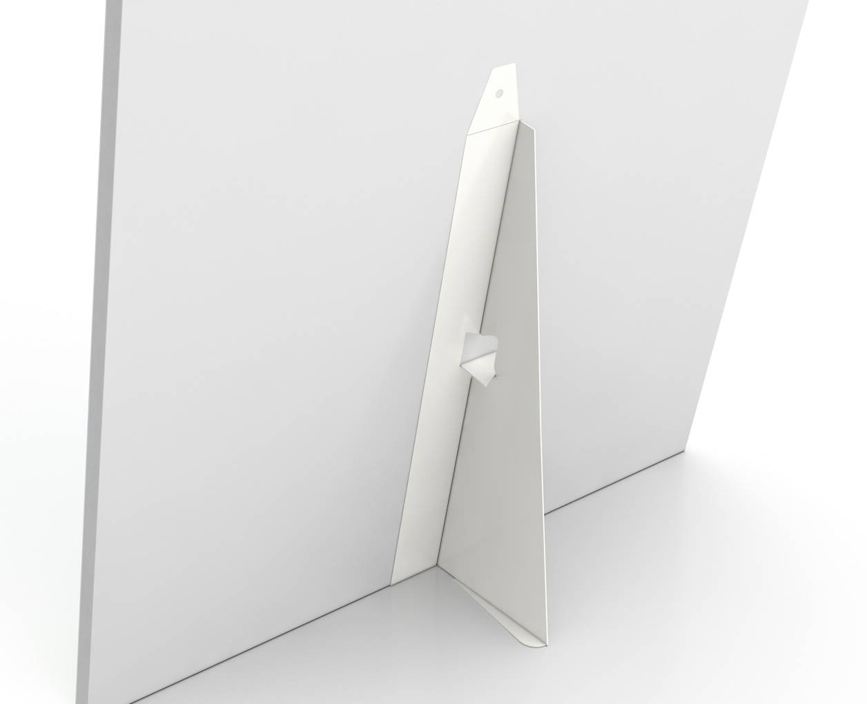 White cardboard easel 60 x 140 mm